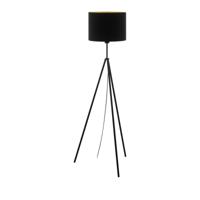 EGLO Scigliati Vloerlamp - E27 - 144 cm - Zwart/Goud