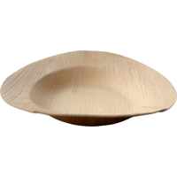 Bord | diep | rond | palmblad | Ø23cm | naturel | 100 stuks