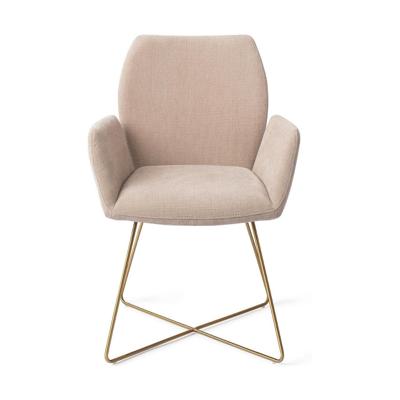 Jesper Home Misaki eetkamerstoel Sand Strand cross gold