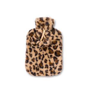 Blokker rubberkruik met fleecehoes - leopard - 1,9L