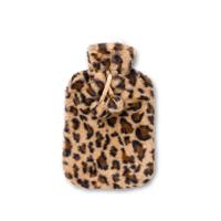 Blokker rubberkruik met fleecehoes - leopard - 1,9L