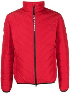 Ea7 Emporio Armani veste matelassée à fermeture zippée - Rouge