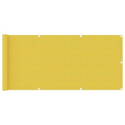 VidaXL Balkonscherm 75x400 cm hdpe geel