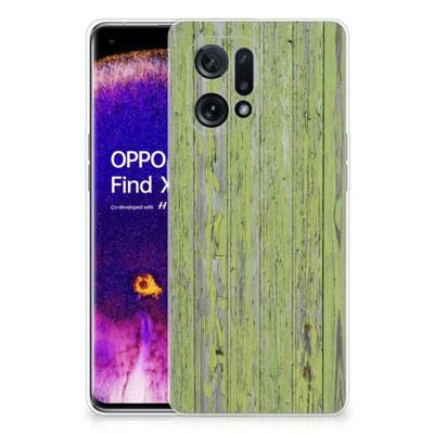 OPPO Find X5 | Bumper Hoesje | Green Wood