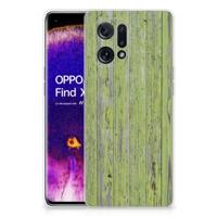 OPPO Find X5 | Bumper Hoesje | Green Wood