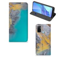 OPPO A53 | A53s | Standcase | Marble Blue Gold
