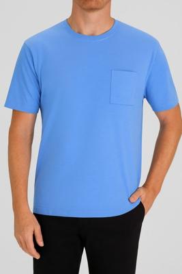 Hajo heren pyjamashirt blauw