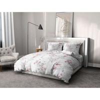 Dekbedovertrekset 220x240 cm HOME LINGE PASSION POMPADOUR: Dekbedovertrek + 2 kussenslopen - 100% Katoen 57 Draden - Wit/roze