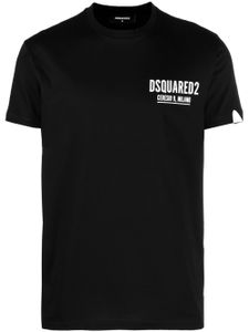 DSQUARED2 t-shirt en coton à logo imprimé - Noir