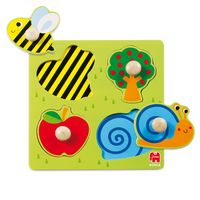 Goula vormenpuzzel Boomgaard junior hout 4 stukjes - thumbnail