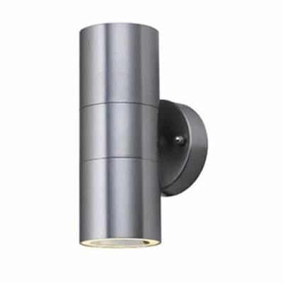 Wandlamp LED 2x4Watt RVS 230Volt IP44 dimbaar
