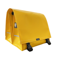 Dubbele Fietstas XL PVC 46L Geel