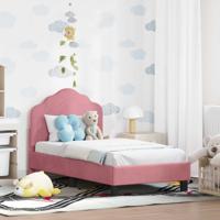 Peuterbedframe met hoofdbord Roze 70 x 140 cm Fluweel