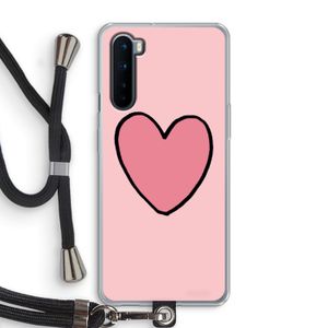 Hartje: OnePlus Nord Transparant Hoesje met koord