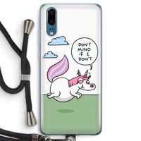 Unicorn: Huawei P20 Transparant Hoesje met koord