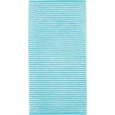 Cawö Cawo Campus Ringel Handdoek 50x100 türkis