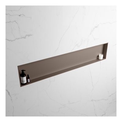 Wandnis Solid Surface Easy | In- en opbouw | 150x30x8 cm | 1 vak | Smoke