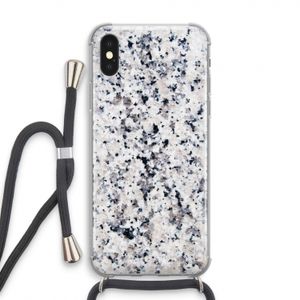 Gespikkelde marmer: iPhone XS Transparant Hoesje met koord