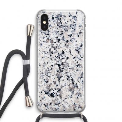 Gespikkelde marmer: iPhone XS Transparant Hoesje met koord