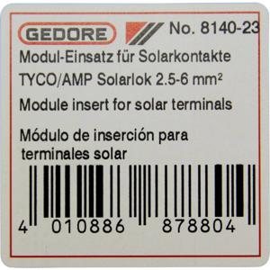 Gedore 8140-23 2078082 Krimpinzetstuk Solar-connectoren 2.5 tot 6 mm²