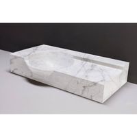 Wastafel Forzalaqua Laguna Carrara Gepolijst Zonder Kraangat 80x40x12 cm