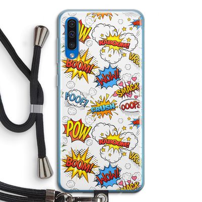 Pow Smack: Samsung Galaxy A50 Transparant Hoesje met koord