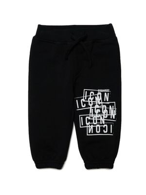 DSQUARED2 KIDS pantalon de jogging à logo imprimé - Noir