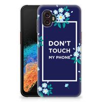 Samsung Galaxy Xcover 6 Pro Silicone-hoesje Flowers Blue DTMP - thumbnail