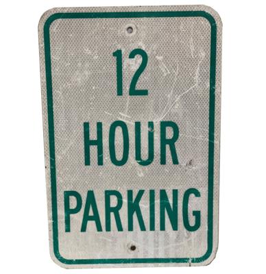 12 Hour Parking Straatbord - Origineel (2)
