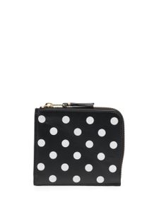 Comme Des Garçons Wallet portefeuille zippé à pois - Noir