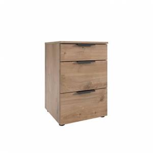 Nachtkastje Elda - Hout - Eiken - MDF - 41x61x41cm (BxHxD)