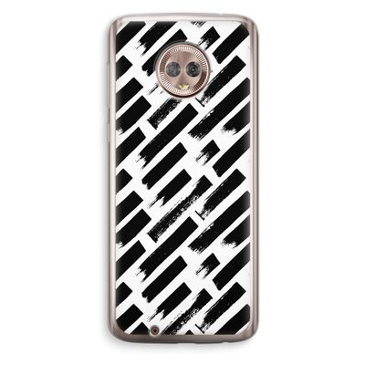 Zwarte vegen: Motorola Moto G6 Transparant Hoesje