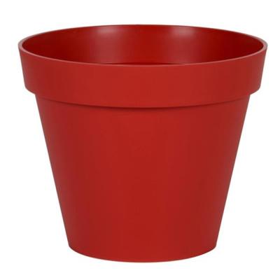 EDA Toscane Bloempot - kunststof - rood - D30 x H26 cm - binnen- en buitenshuis
