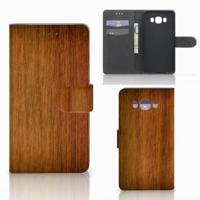 Samsung Galaxy J7 2016 | Book Style Case | Donker Hout
