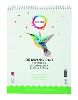 Tekenblok qrea 24x32 24vel 160gr spiraal | 5 stuks