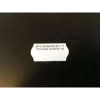 Etiket 2612 wit perm 2-slit Mits bewaard