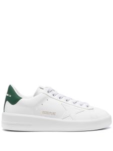 Golden Goose logo-print laced leather sneakers - Blanc