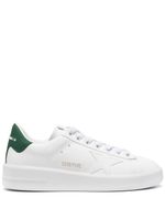 Golden Goose logo-print laced leather sneakers - Blanc