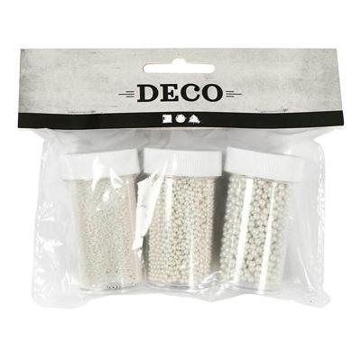 Creativ Company Mini stenen divers van glas parelmoer, 3x45 gram