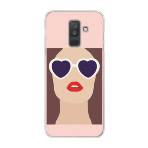 Red lips: Samsung Galaxy A6 Plus (2018) Transparant Hoesje