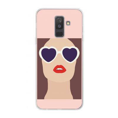 Red lips: Samsung Galaxy A6 Plus (2018) Transparant Hoesje