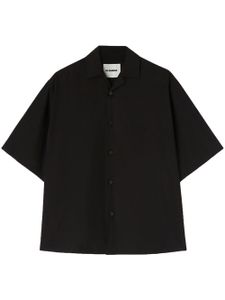 Jil Sander chemise en coton à manches courtes - Noir