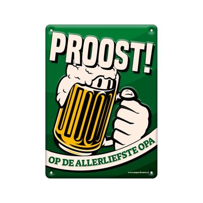 Tekstbord metaal 22x16,5cm - Opa