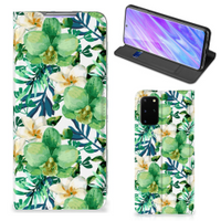 Samsung Galaxy S20 Plus Smart Cover Orchidee Groen - thumbnail