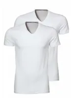 Heren T-Shirt V-hals 2-Pack- 30870 - XXL - Wit - XXL - XXL