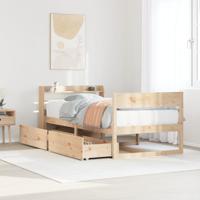 Bedframe zonder matras massief grenenhout 100x200 cm