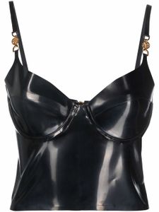 Versace haut bustier en latex - Noir