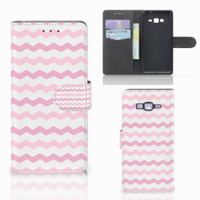 Samsung Galaxy Grand Prime | Grand Prime VE G531F Telefoon Hoesje Waves Roze - thumbnail