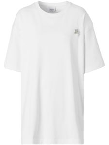 Burberry t-shirt à ornements en cristal - Blanc