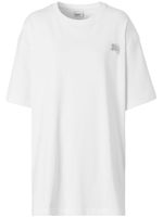 Burberry t-shirt à ornements en cristal - Blanc